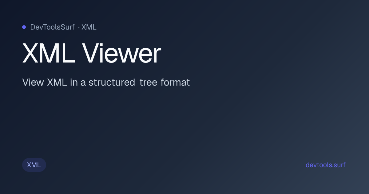 XML Viewer preview - XML tool