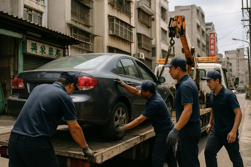 專業拖車服務現場照片