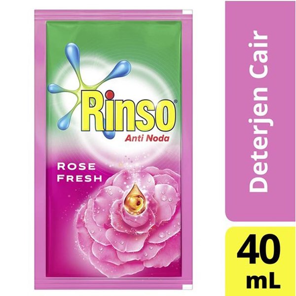 Rinso + Molto Deterjen Cair Rose Fresh 38 ml
