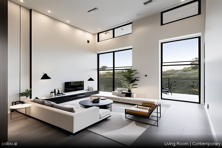 Virtual Staging Render of Living Room