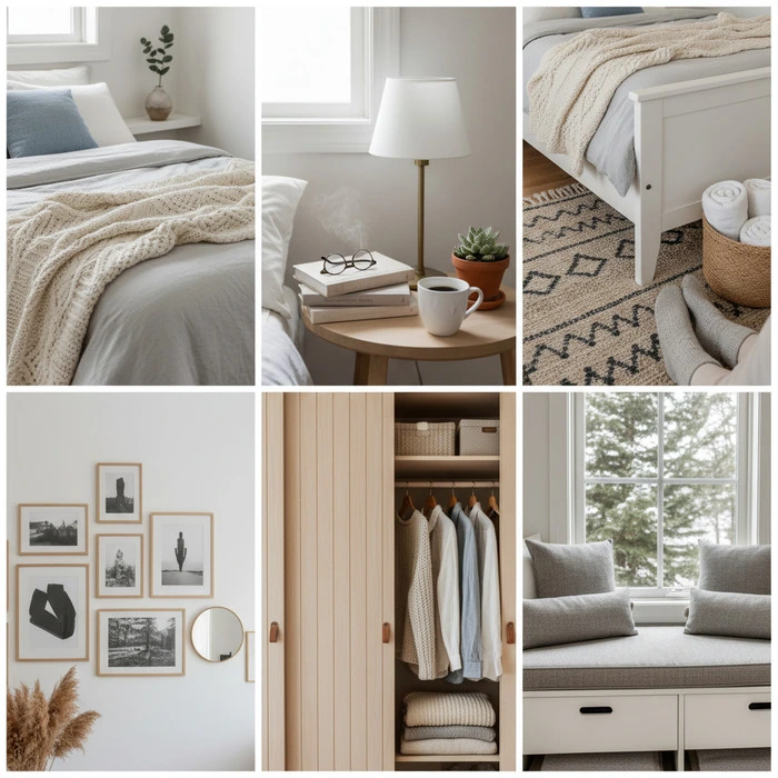 Illustration of Living Room in Scandinavian design