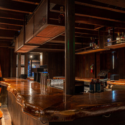 Original bar inside Dharma Bums