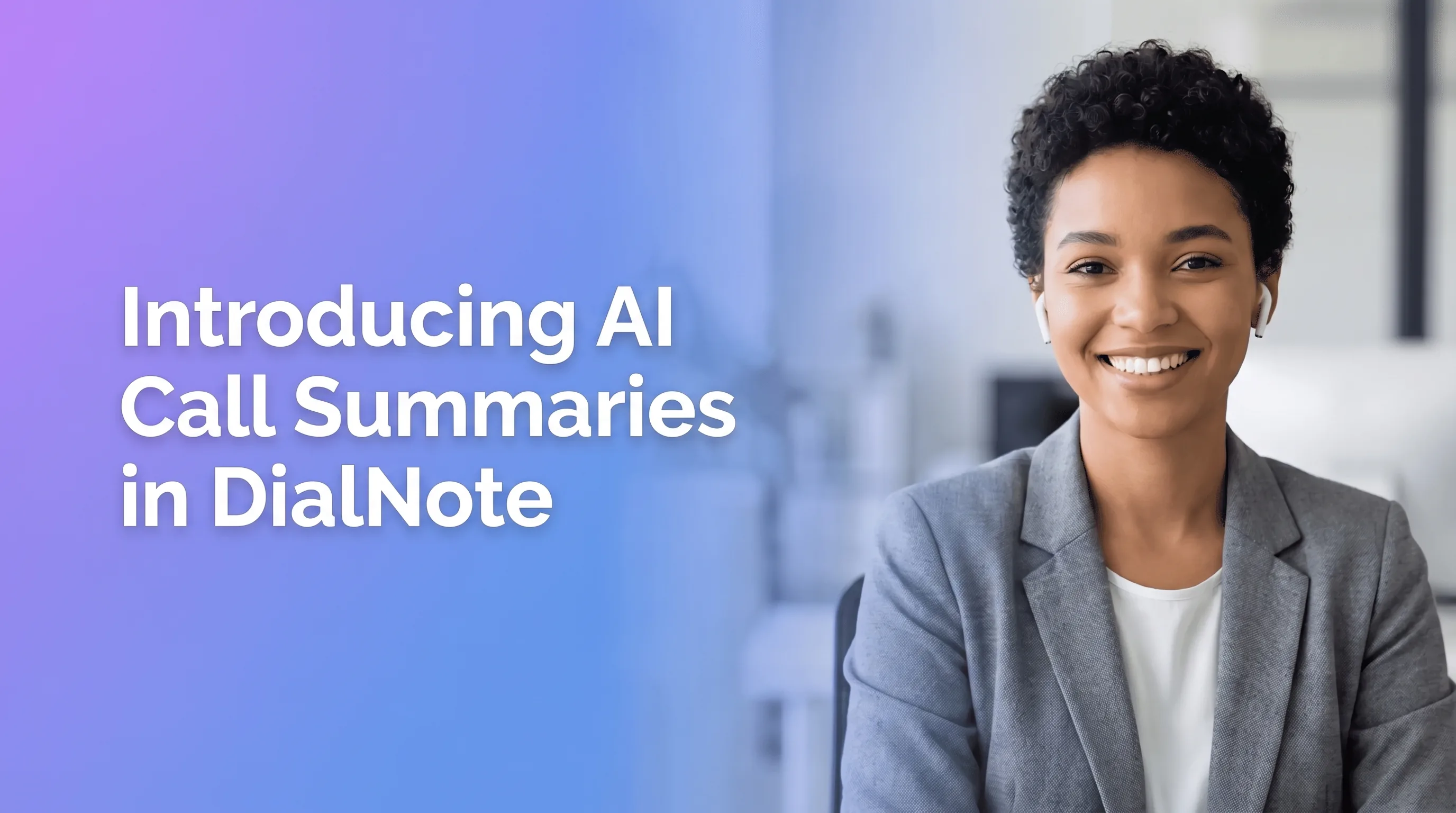 AI-generated call summary displayed on a modern dashboard