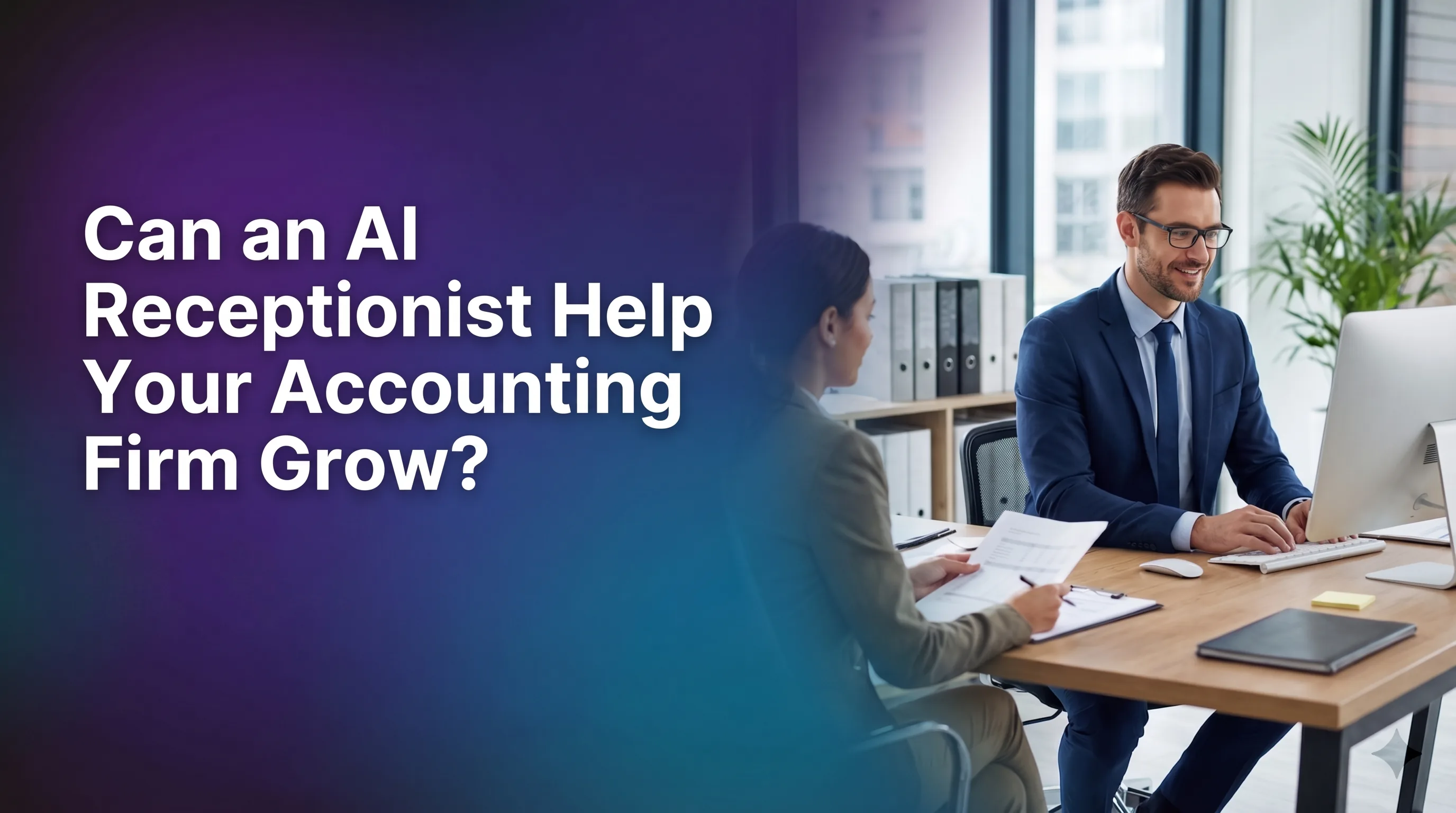 AI receptionist helping an accounting firm manage client calls during tax season