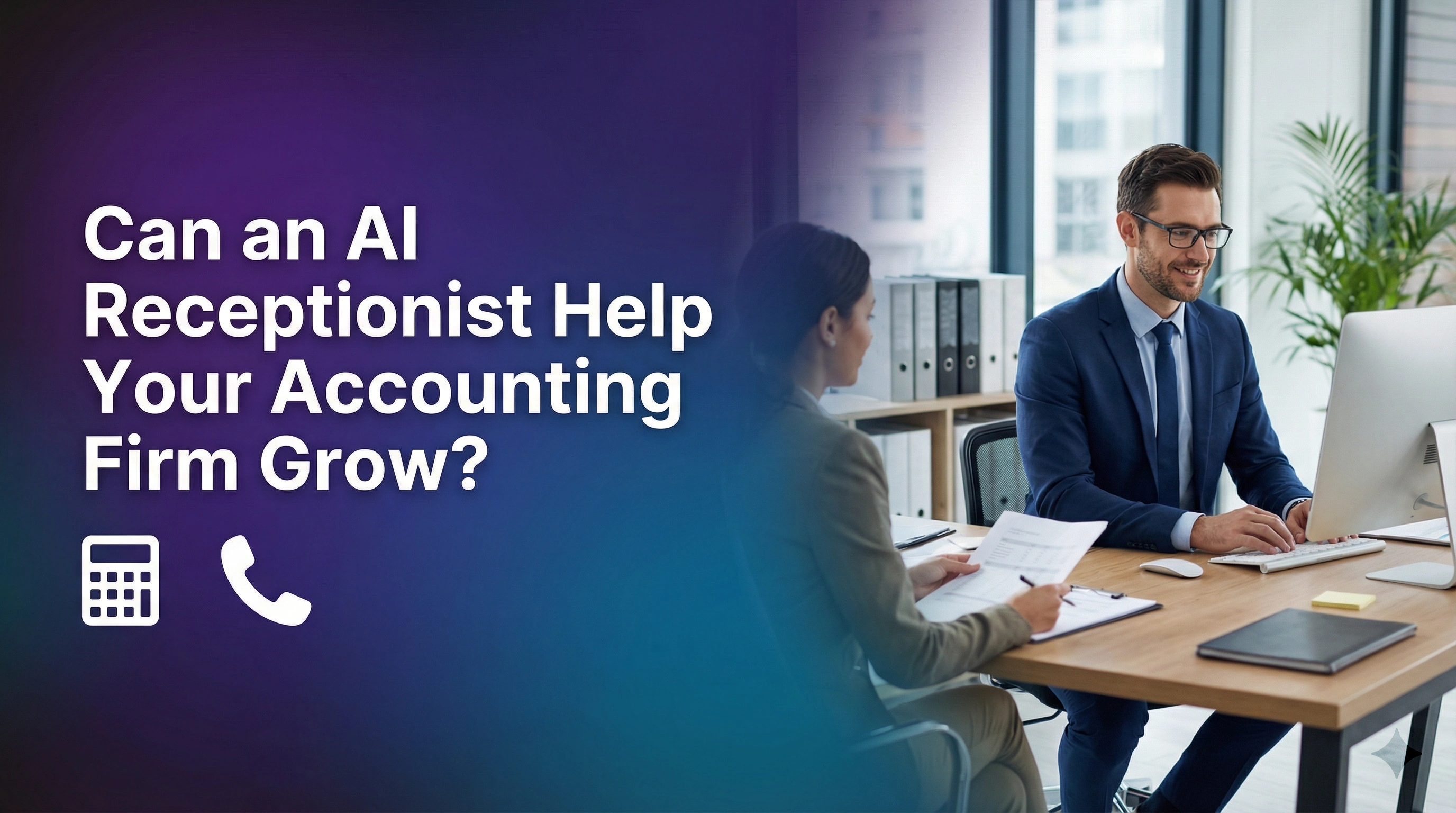 AI receptionist helping an accounting firm manage client calls during tax season