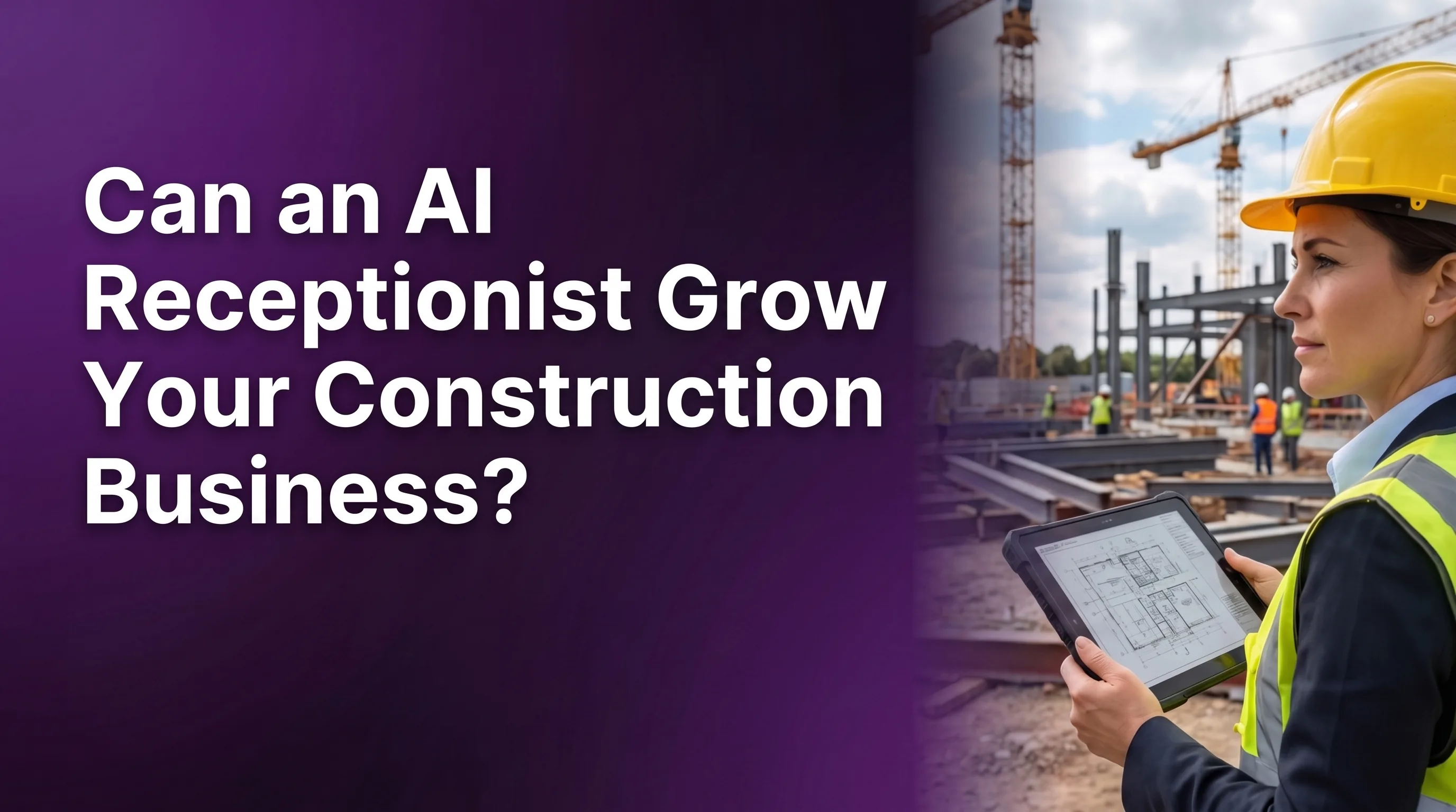 AI receptionist helping a construction company manage incoming calls and book project estimates