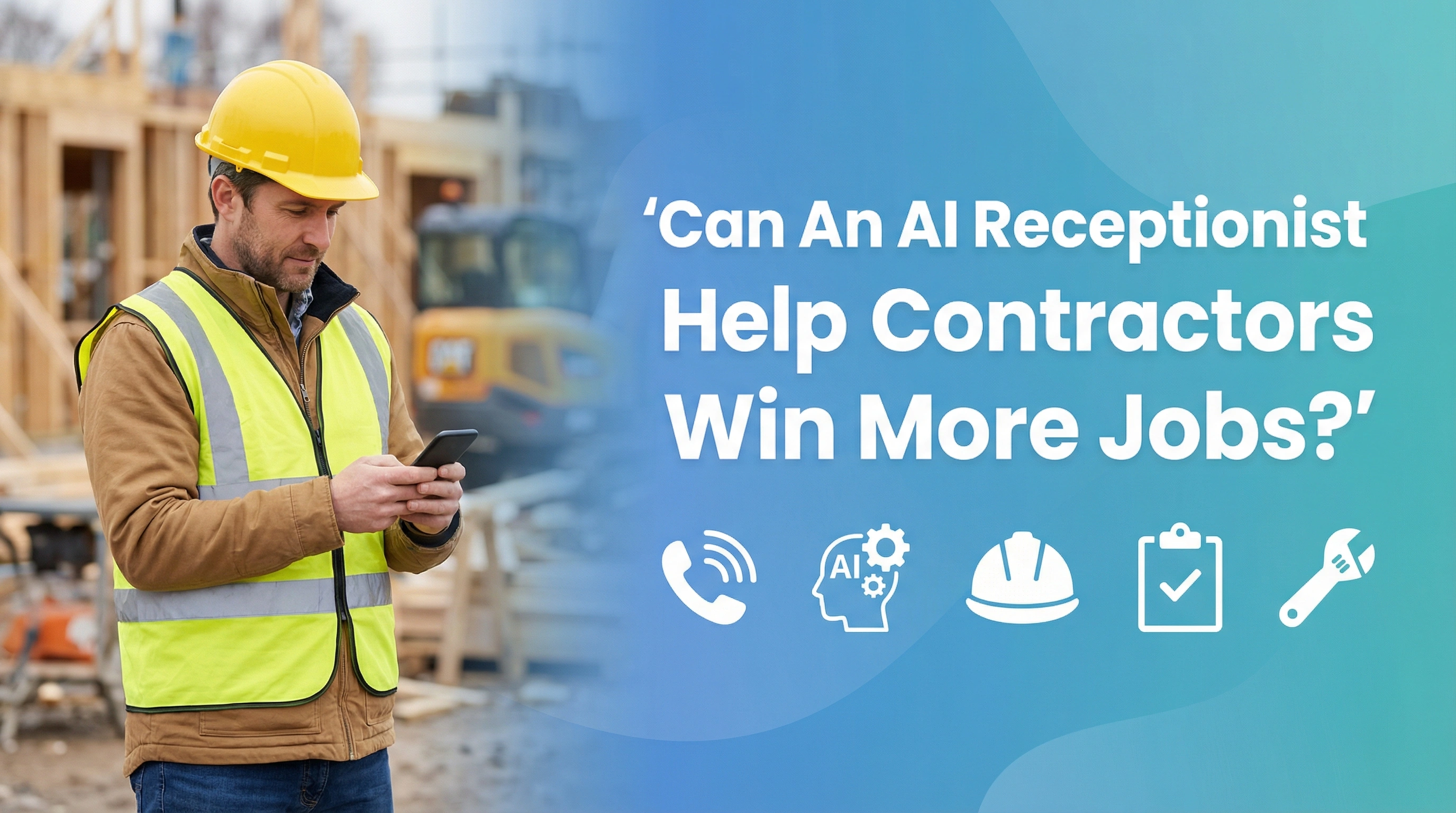 AI receptionist answering calls for a contractor business