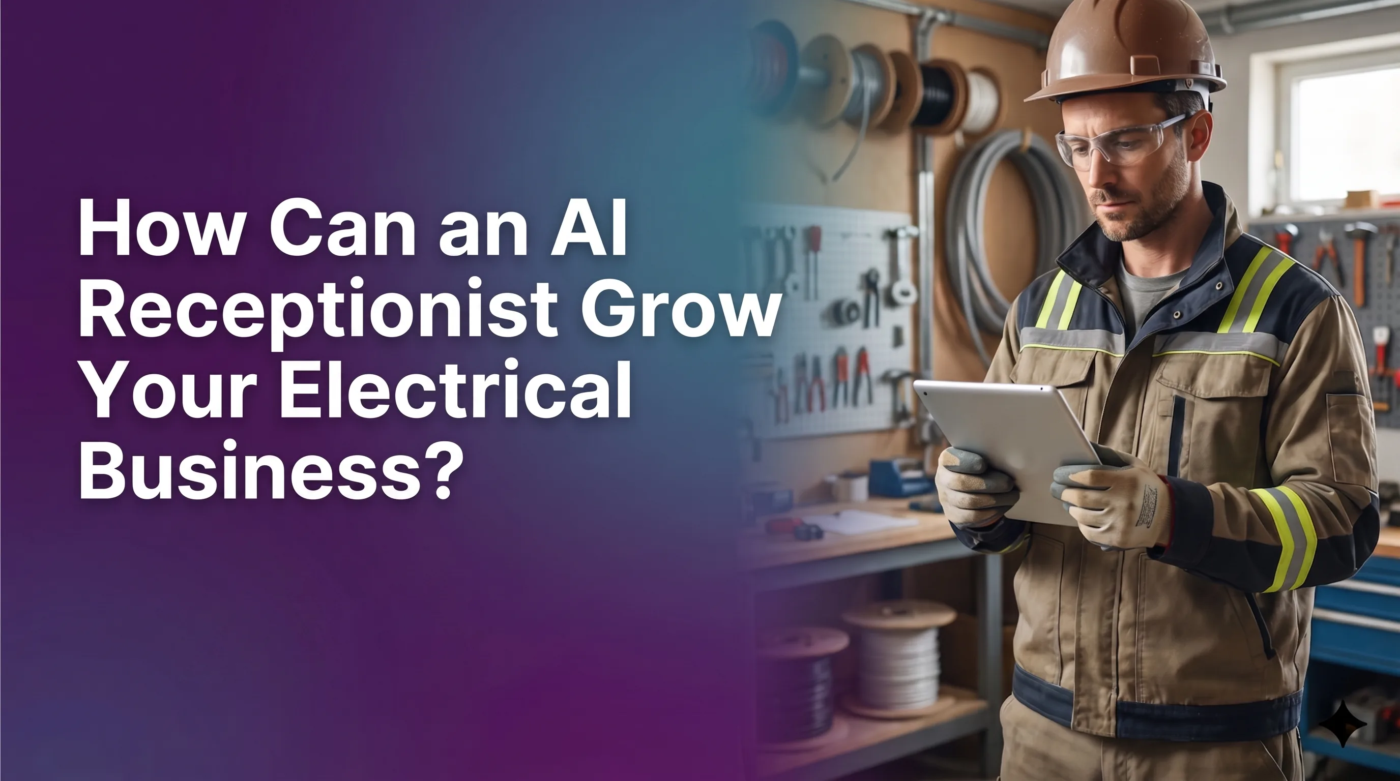 AI receptionist answering calls for an electrician business
