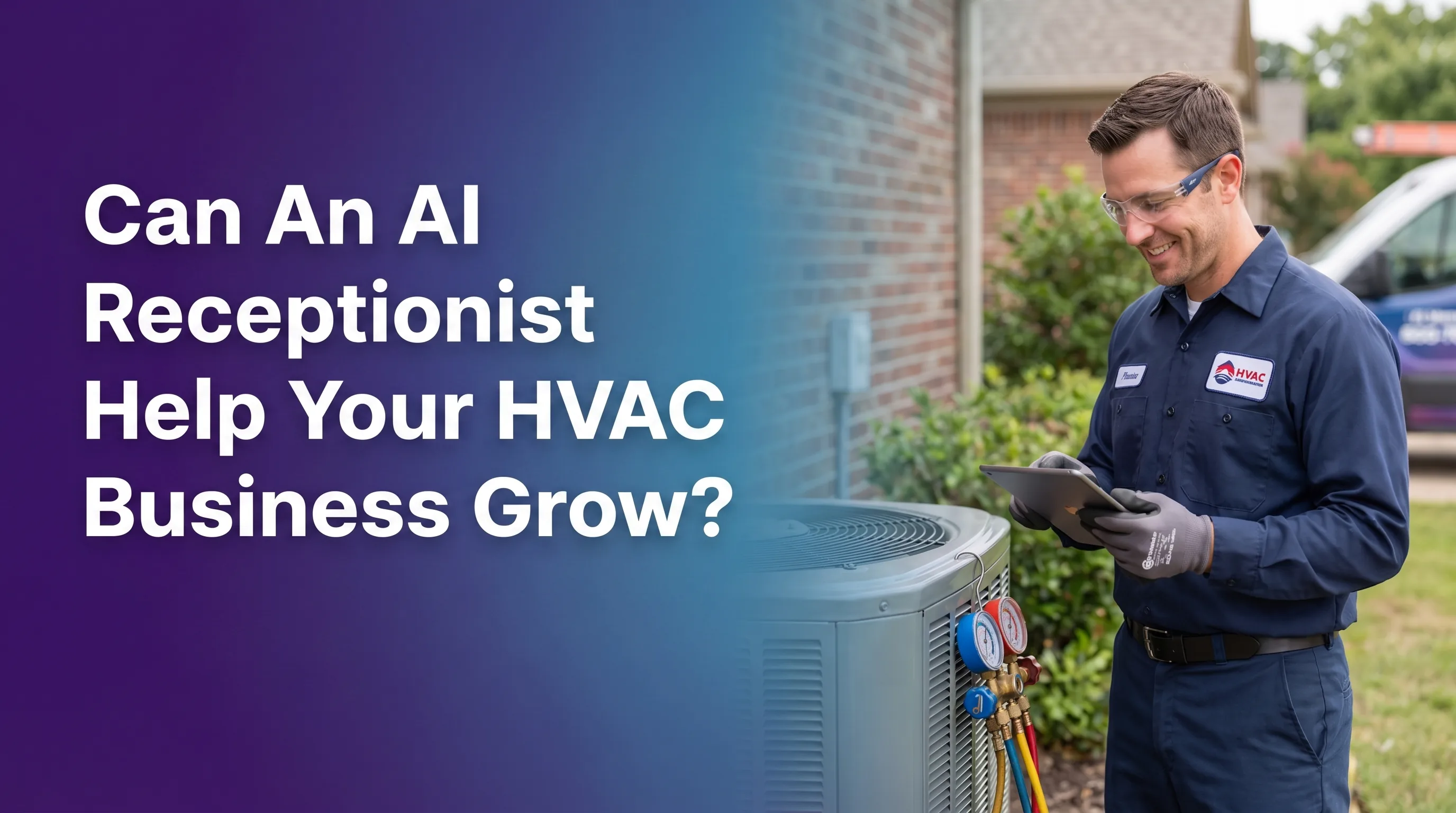 AI receptionist answering calls for an HVAC business