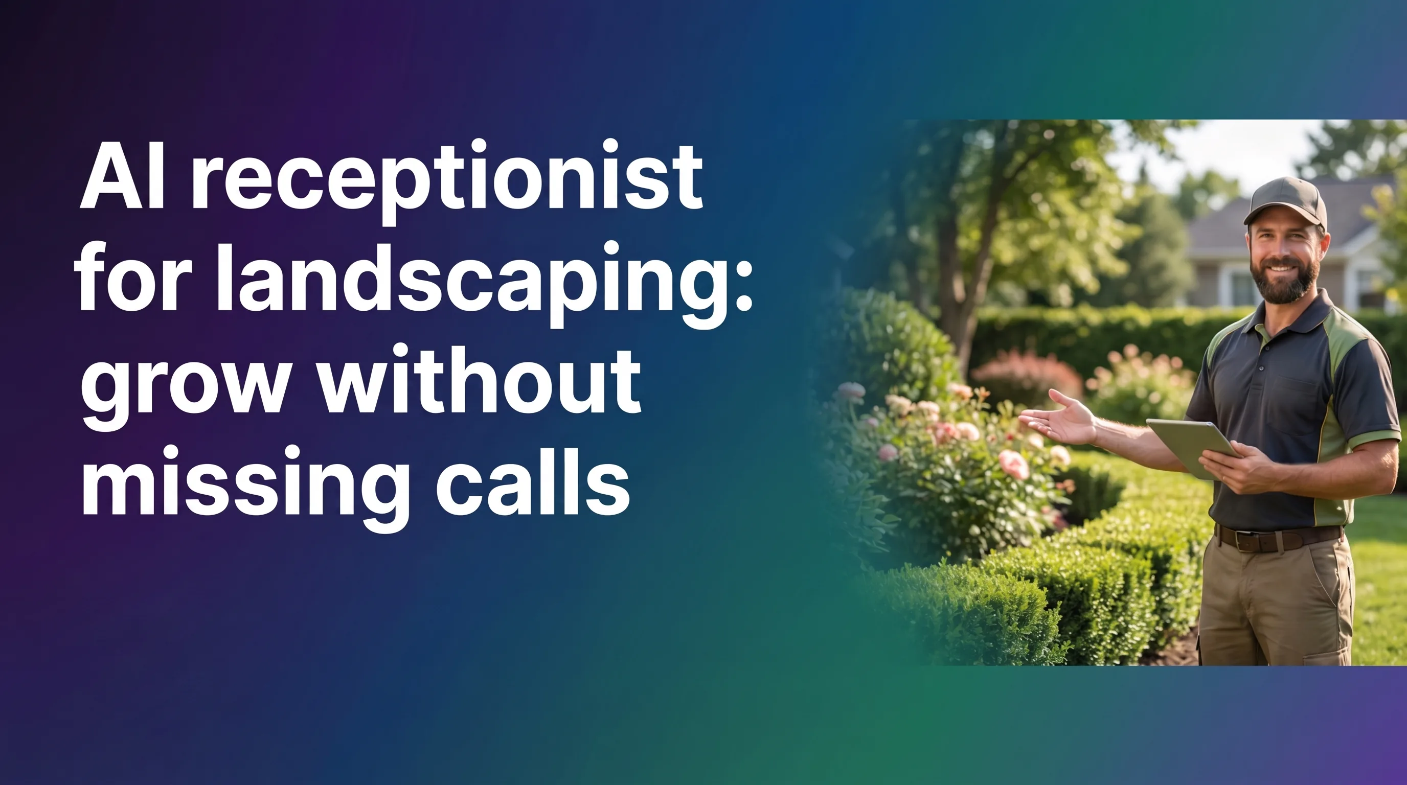 AI receptionist helping a landscaping business manage incoming calls and book appointments