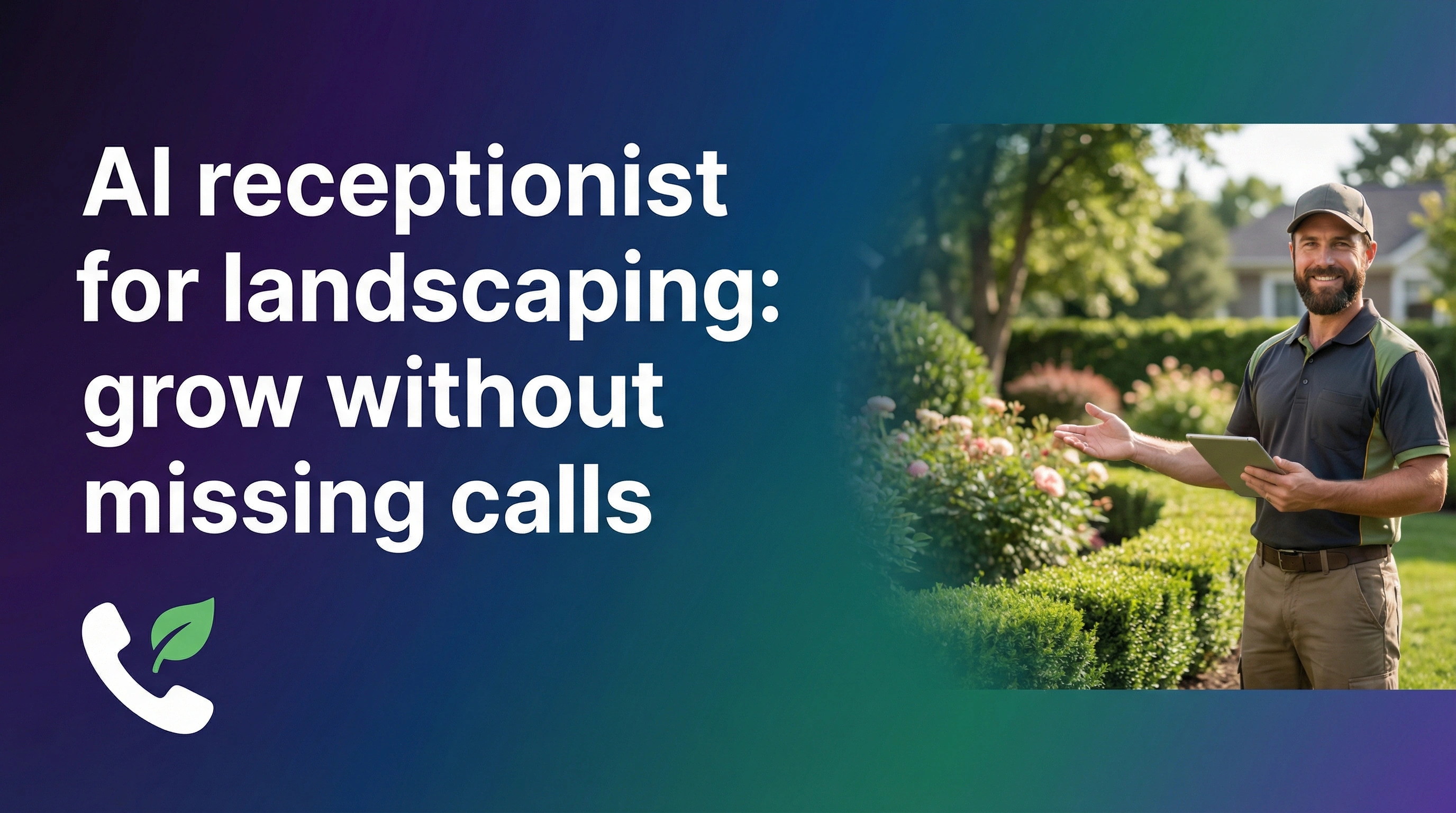 AI receptionist helping a landscaping business manage incoming calls and book appointments