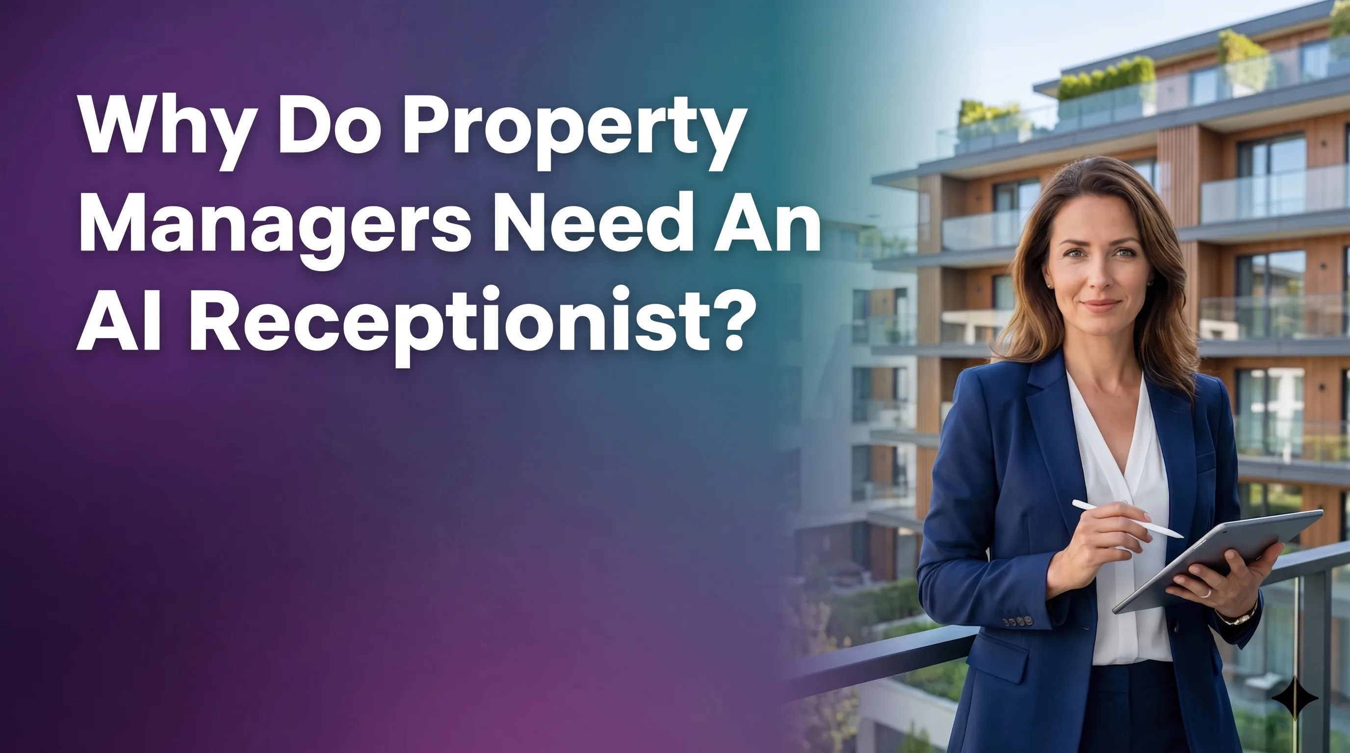 AI receptionist answering tenant and leasing calls for a property management company