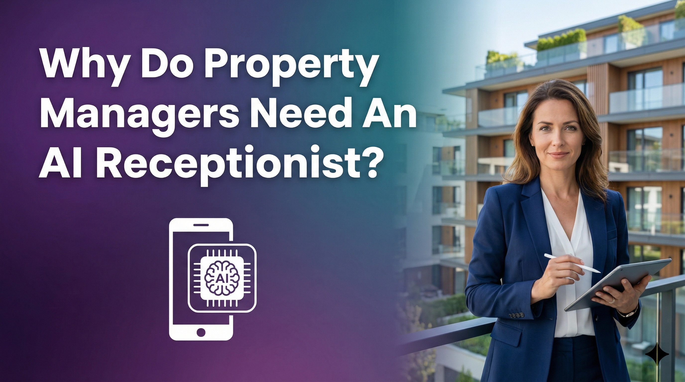 AI receptionist answering tenant and leasing calls for a property management company