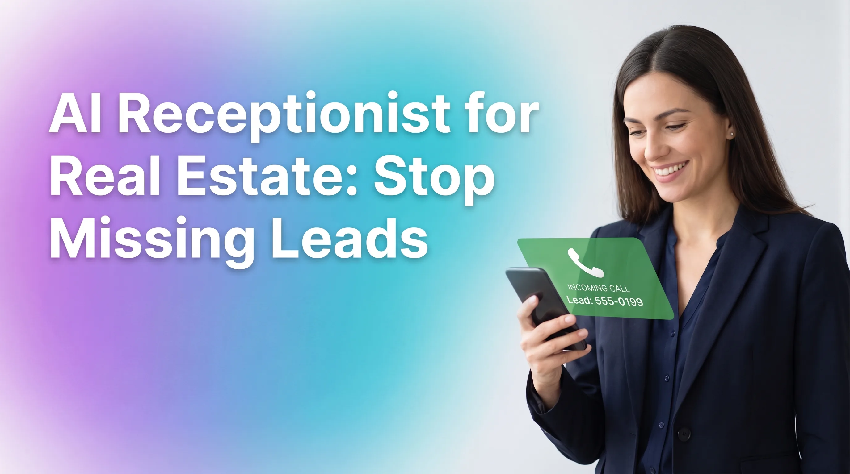 AI receptionist handling incoming calls for a real estate agent while they show properties
