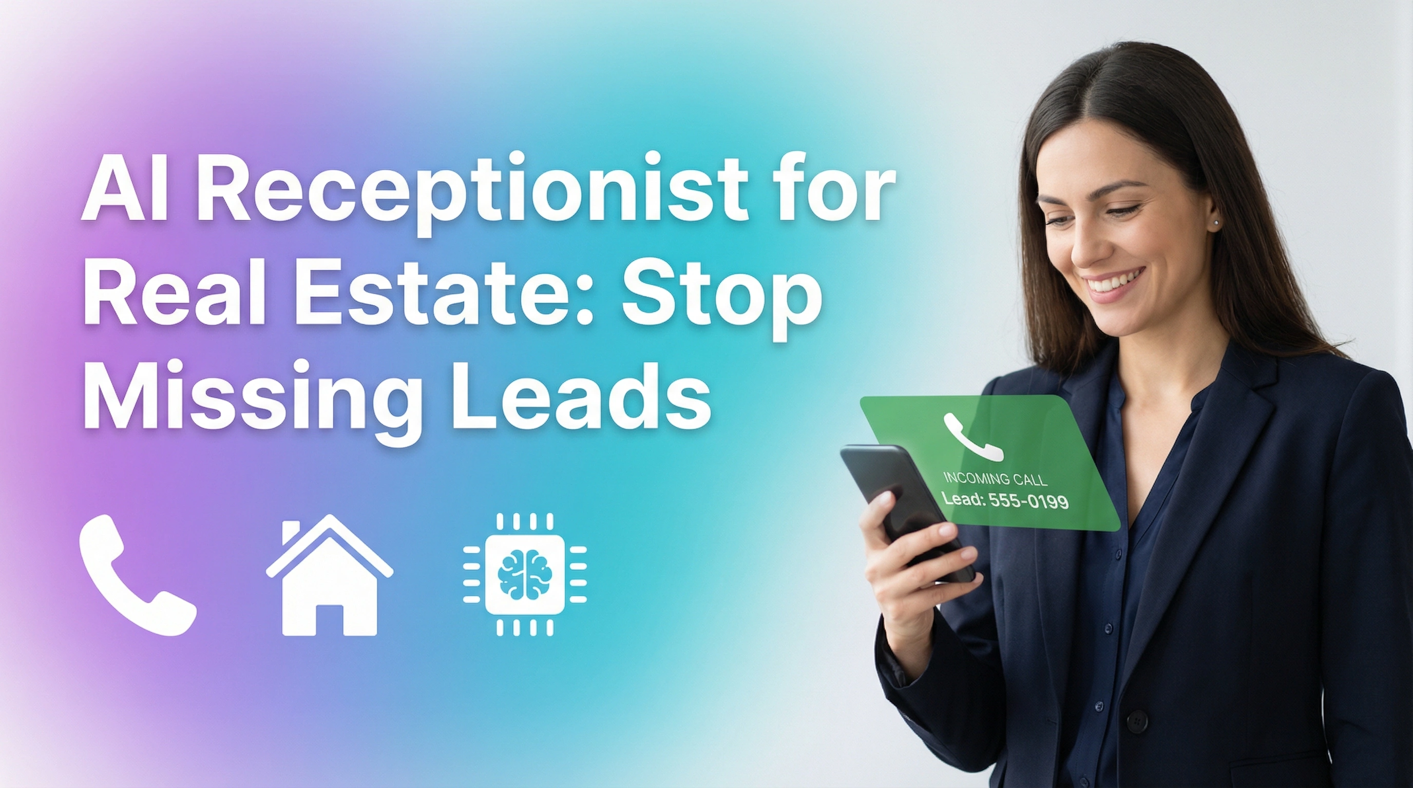 AI receptionist handling incoming calls for a real estate agent while they show properties