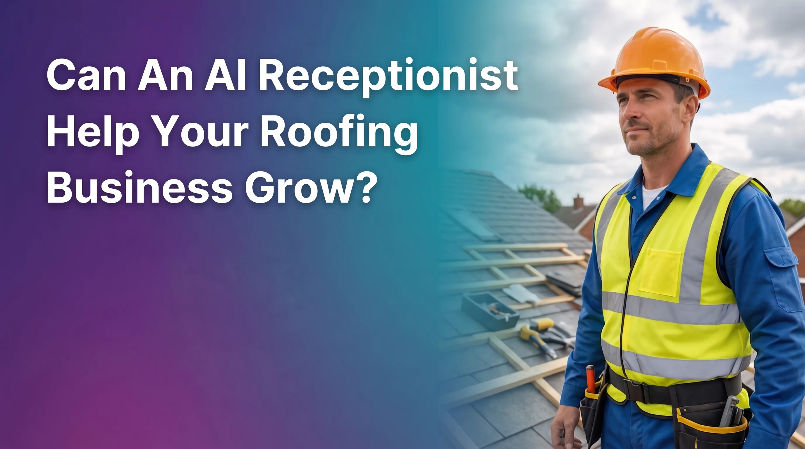 AI receptionist answering calls for a roofing business