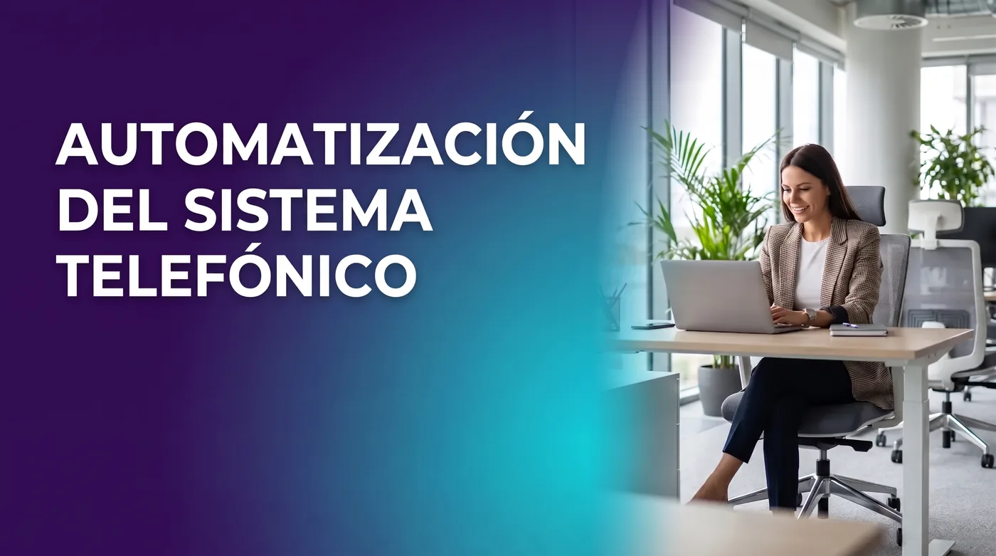 Diagrama de flujo automatizado que muestra las integraciones de un sistema telefónico