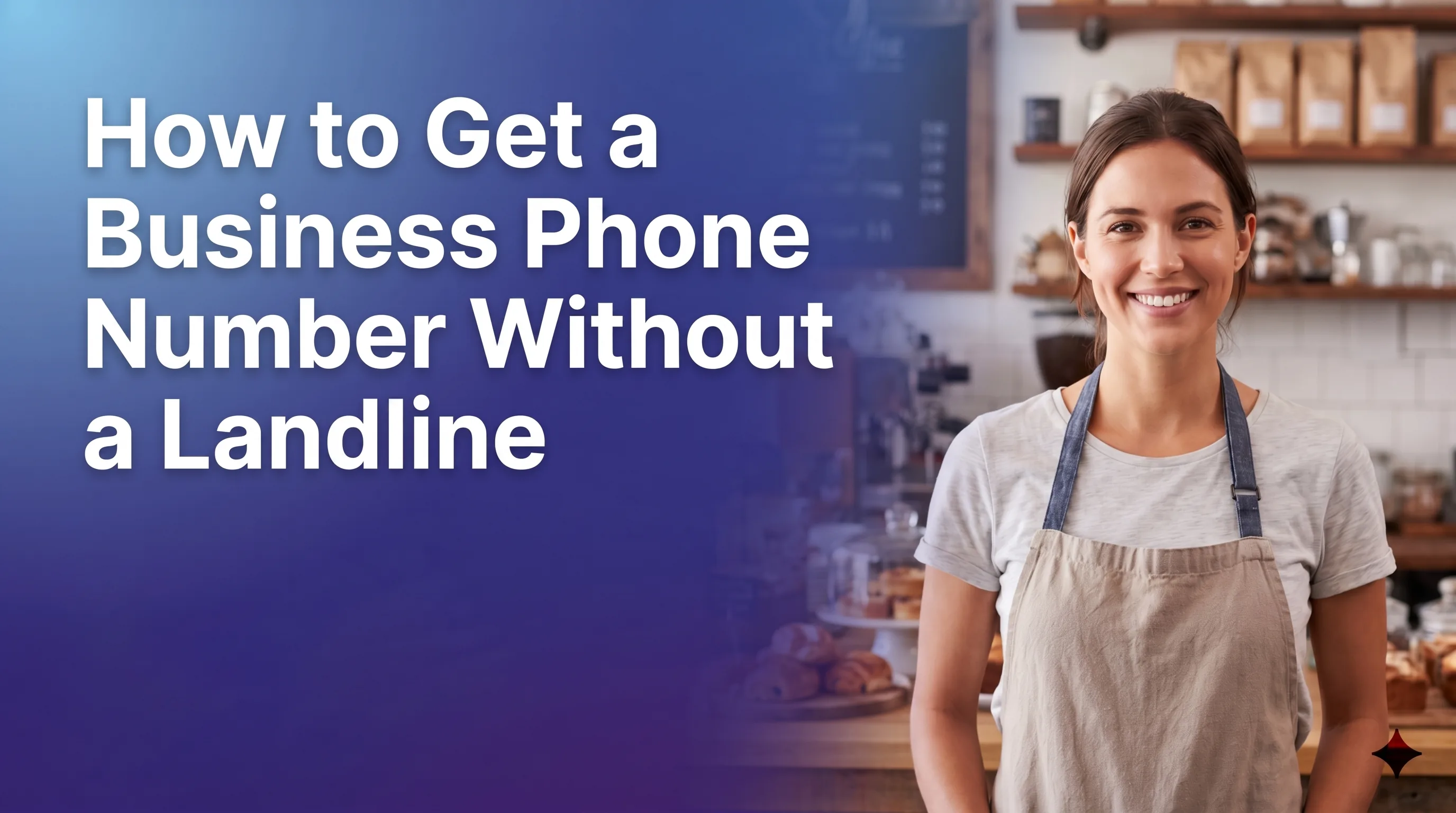 Small business owner taking a business call on their smartphone outside a bakery