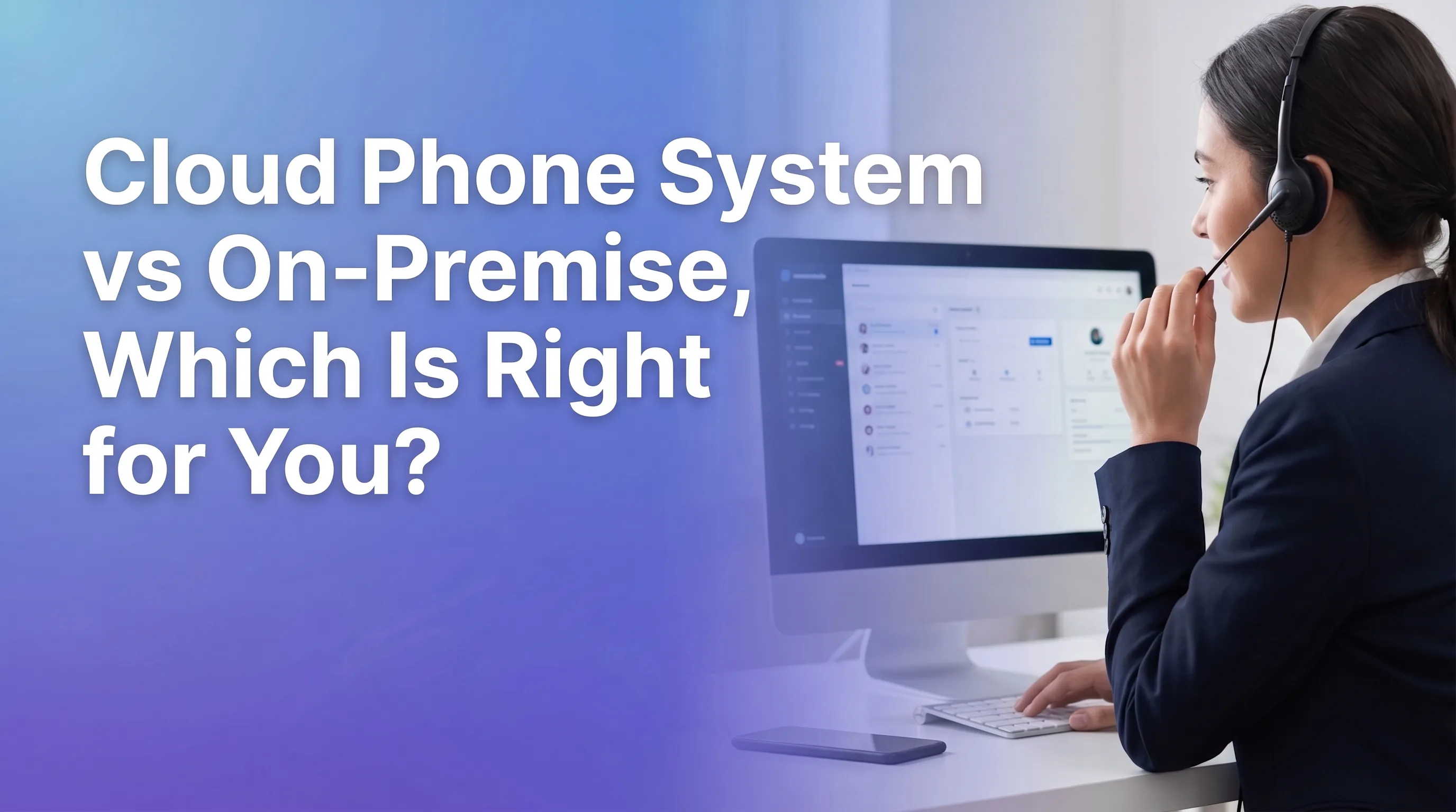 Comparison of cloud phone system vs on-premise PBX for business communications