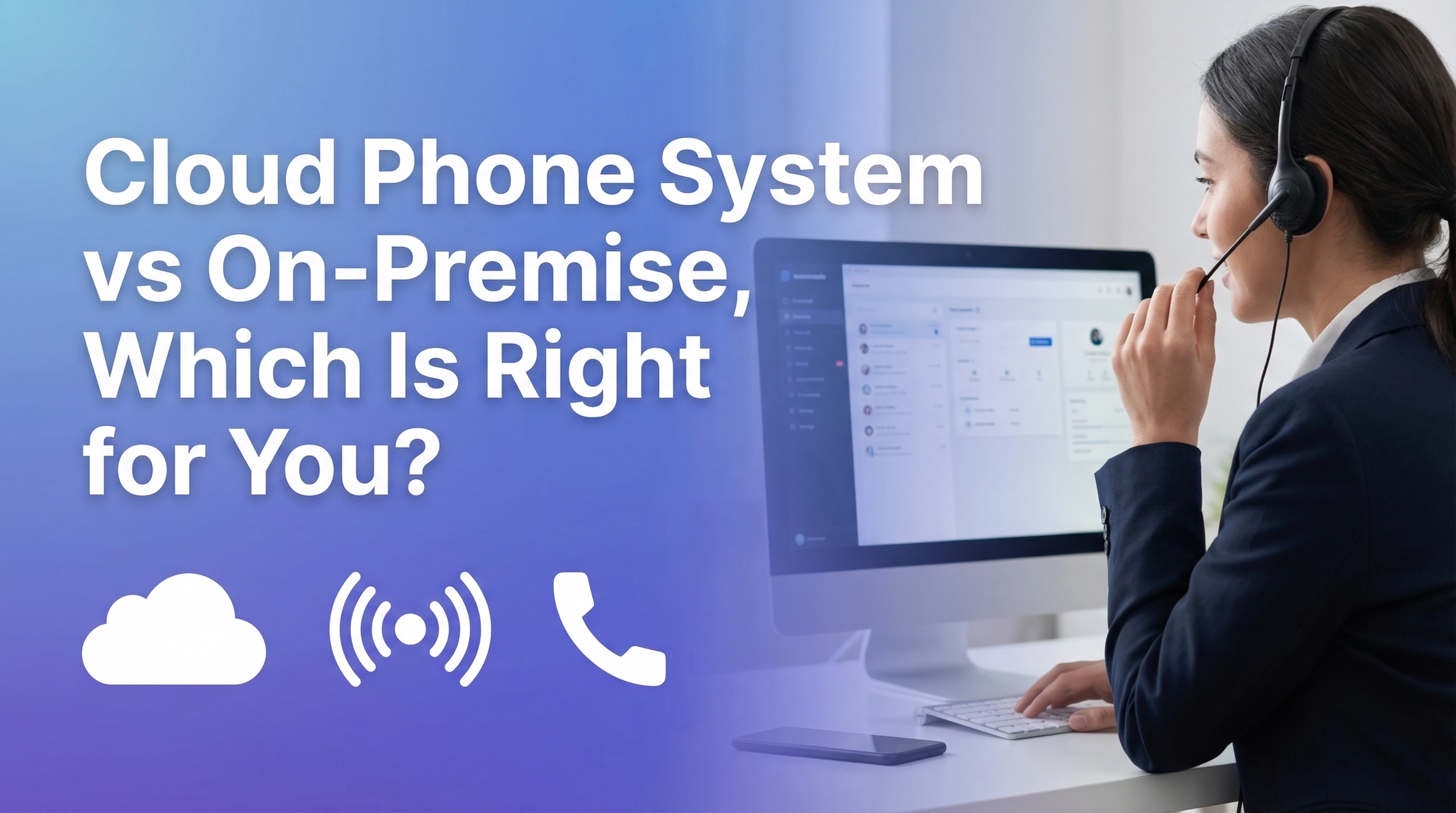 Comparison of cloud phone system vs on-premise PBX for business communications