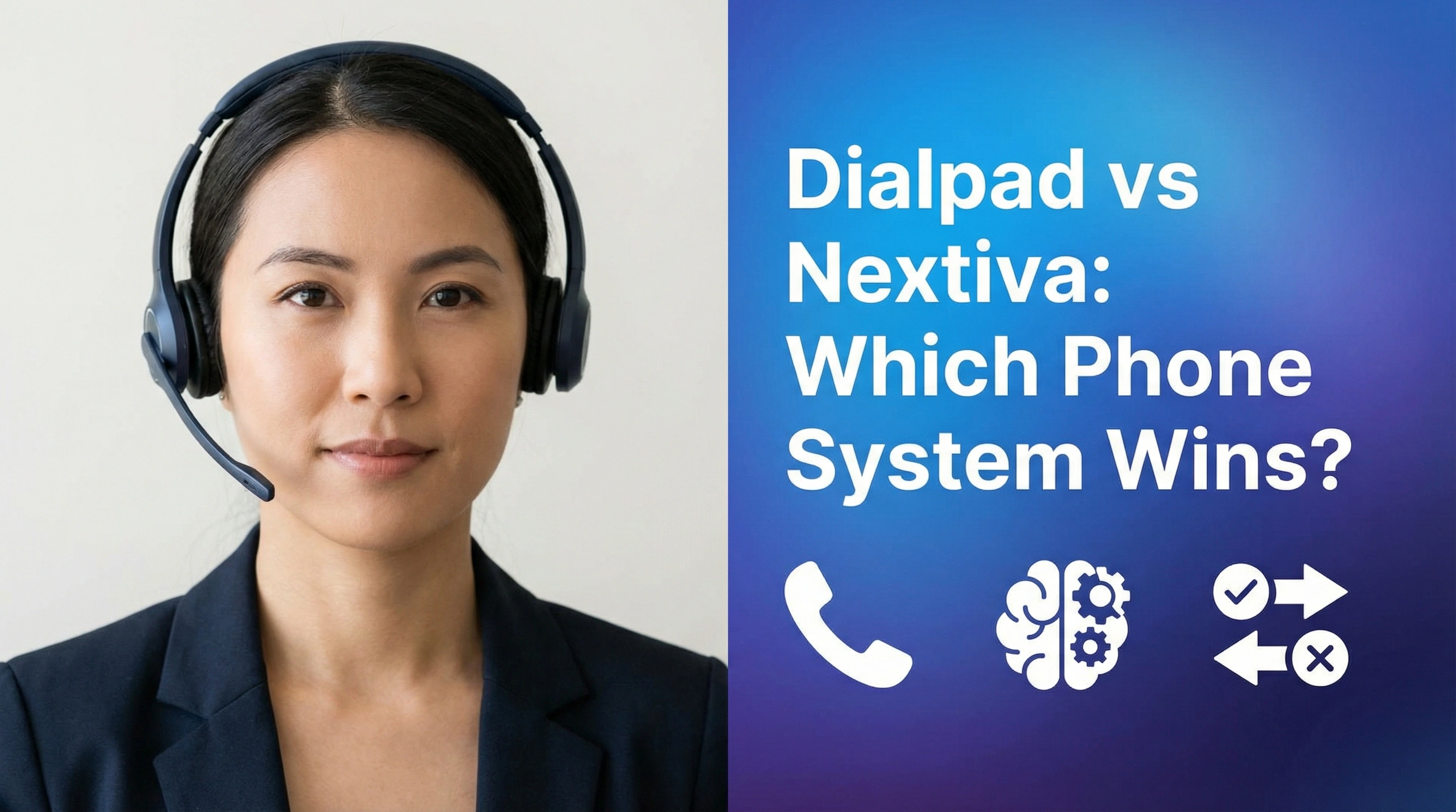 Dialpad vs Nextiva comparison showing dialnote as the stronger AI-powered alternative for modern business teams