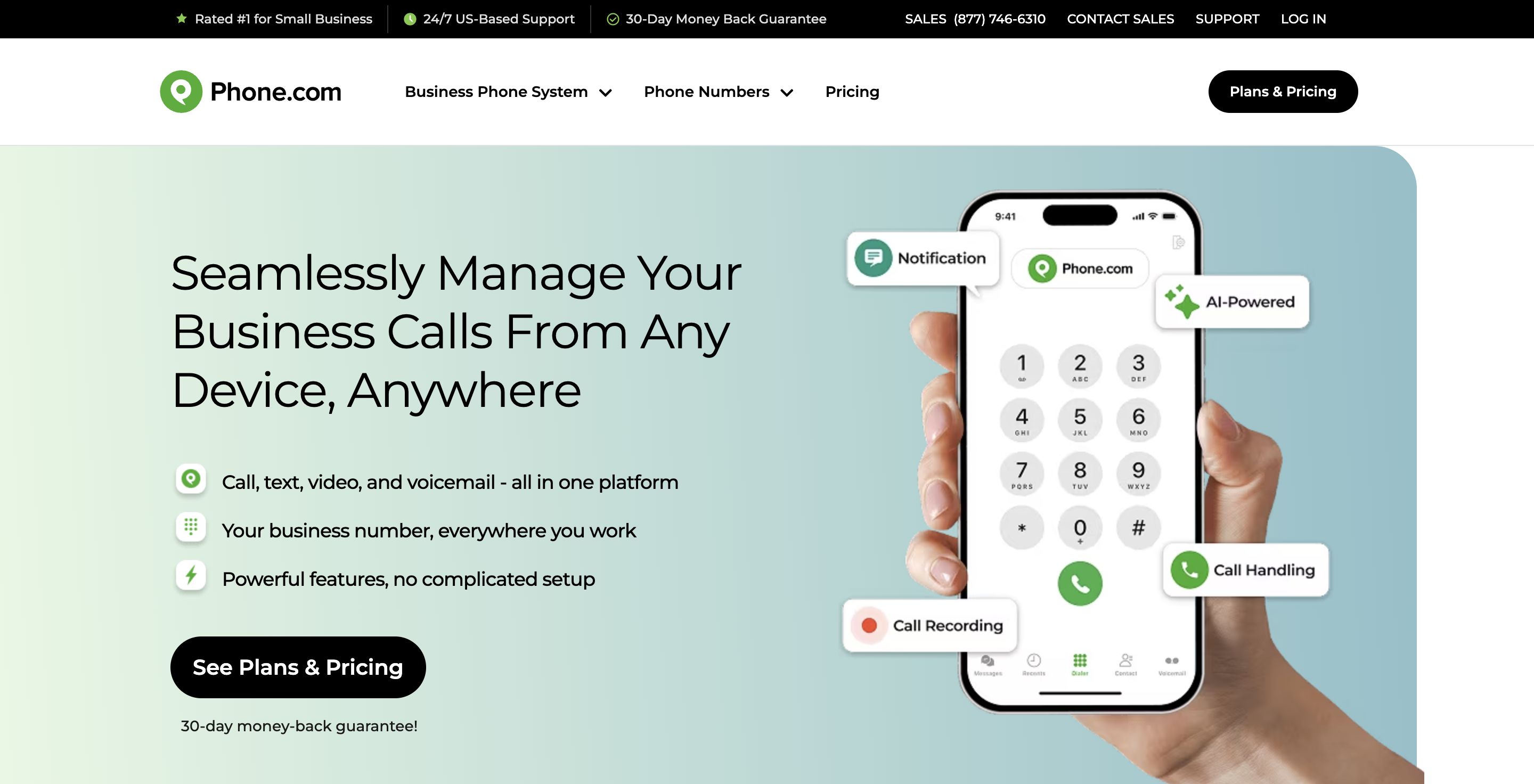 Phone.com homepage (August 2026)