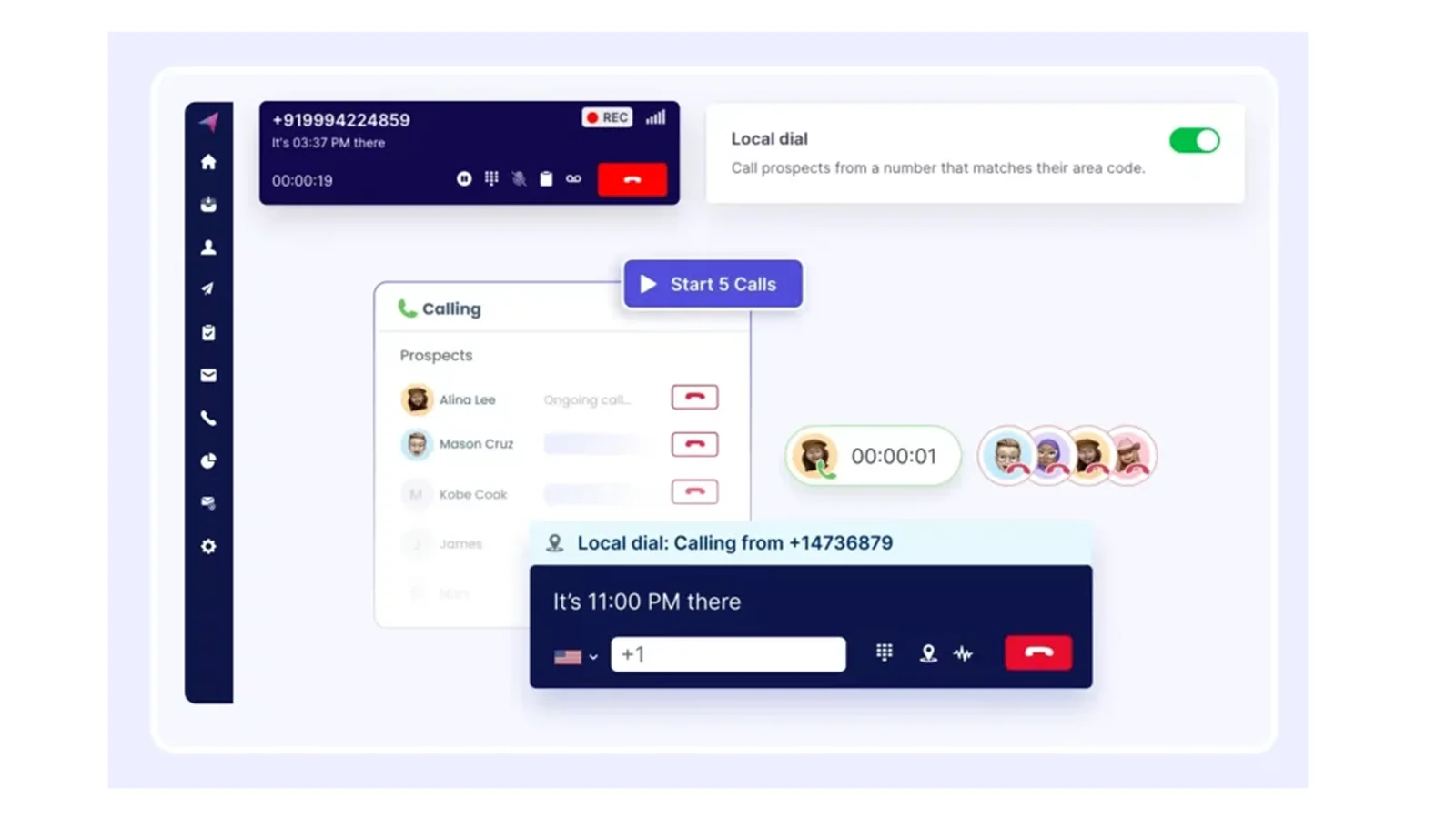 Klenty CRM mapping screen with HubSpot fields synced bi-directionally