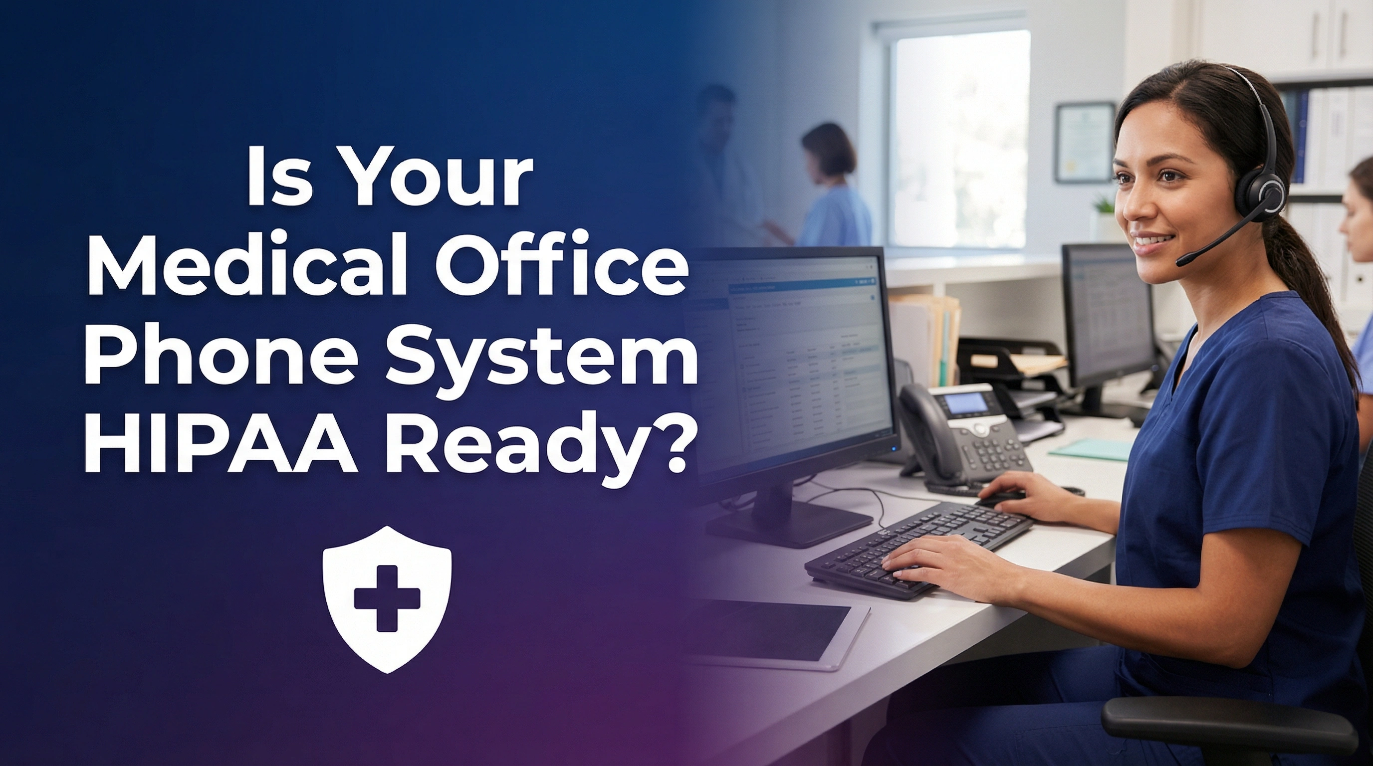 Medical office phone system with HIPAA compliance features