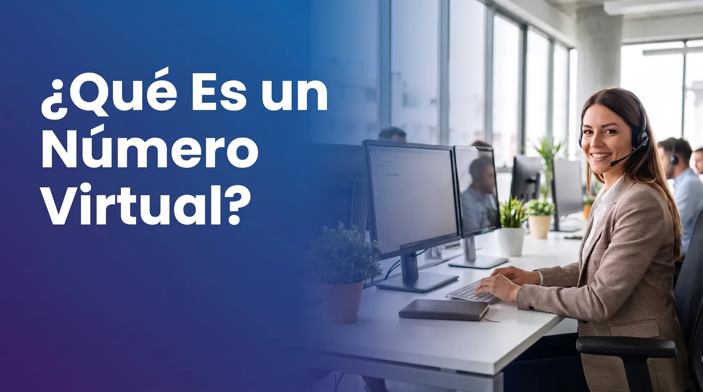 Profesional de negocios usando un número de teléfono virtual en varios dispositivos