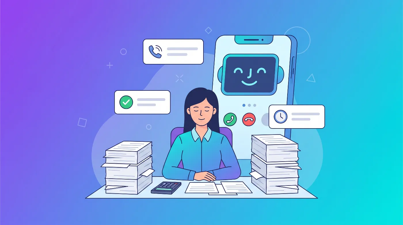 Recepcionista con IA ayudando a una firma contable a manejar las llamadas de clientes en temporada de impuestos