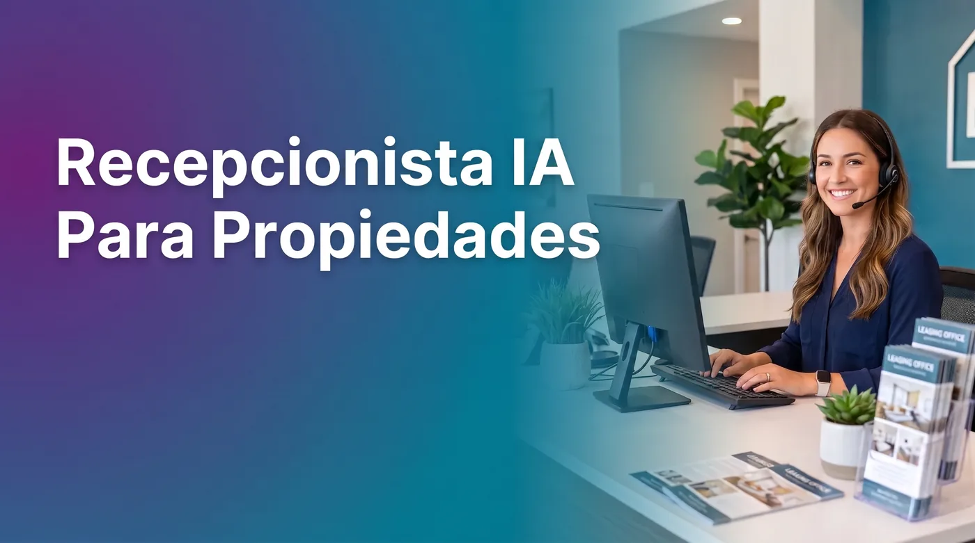 Recepcionista con IA contestando llamadas de inquilinos y de arrendamiento para una empresa de administración de propiedades