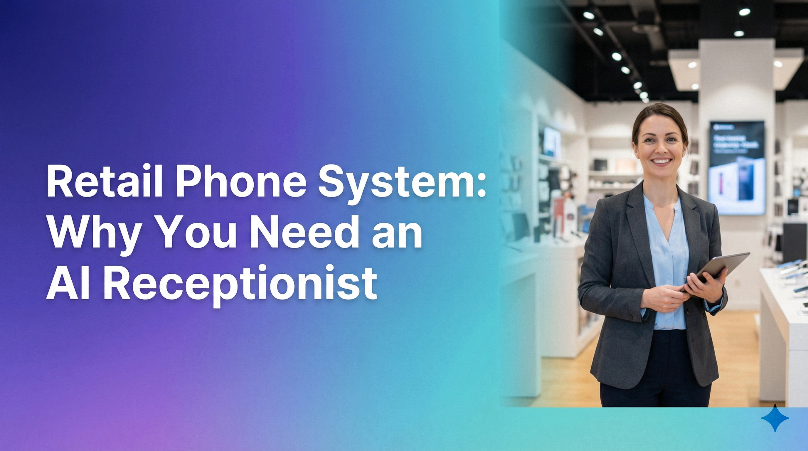 AI receptionist handling calls for a retail store phone system