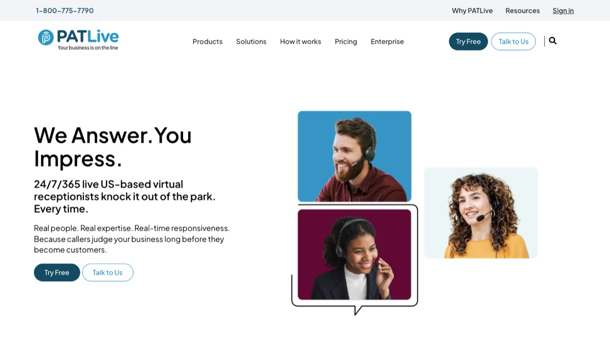 PATLive homepage