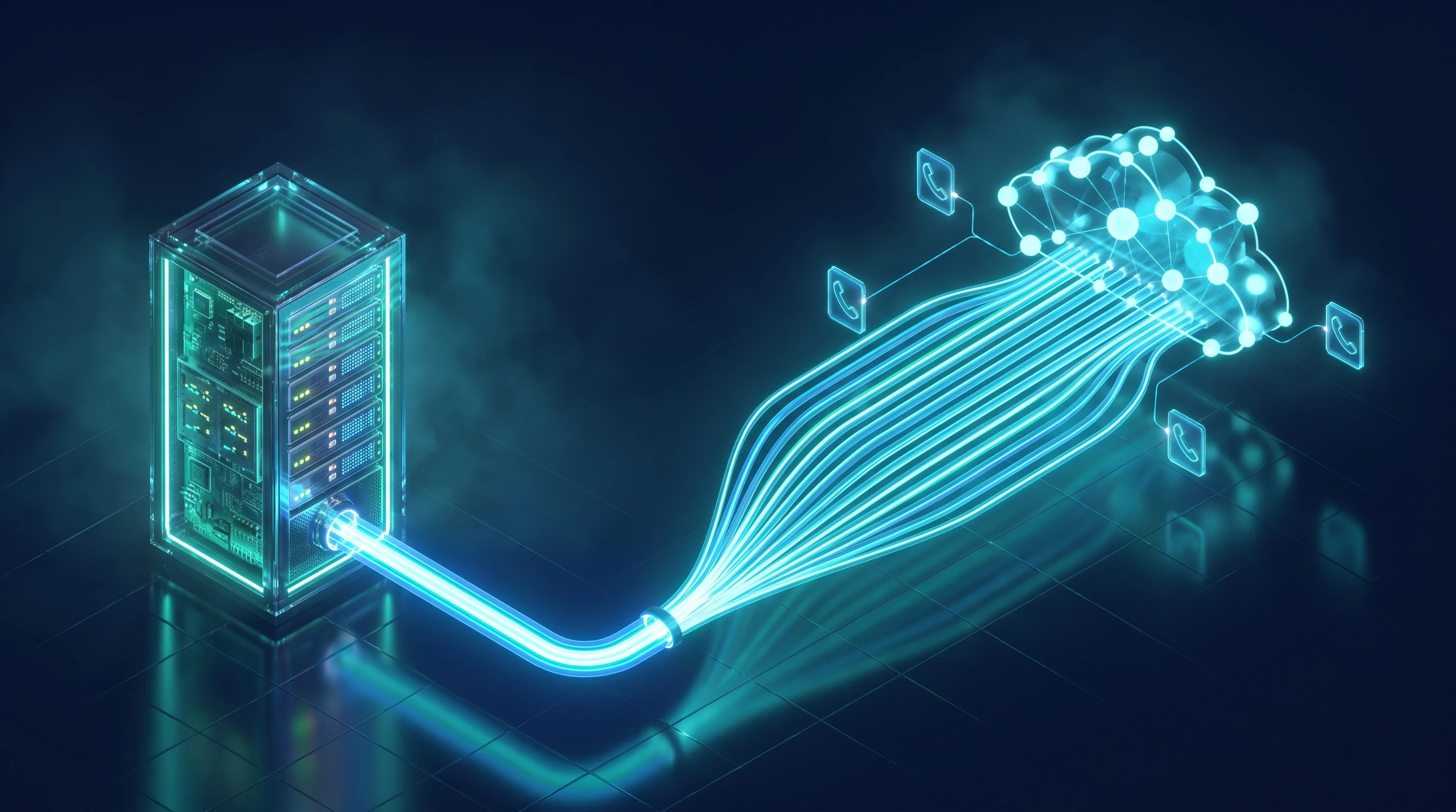 Diagrama que muestra un SIP trunk conectando el PBX de una empresa con la red telefónica