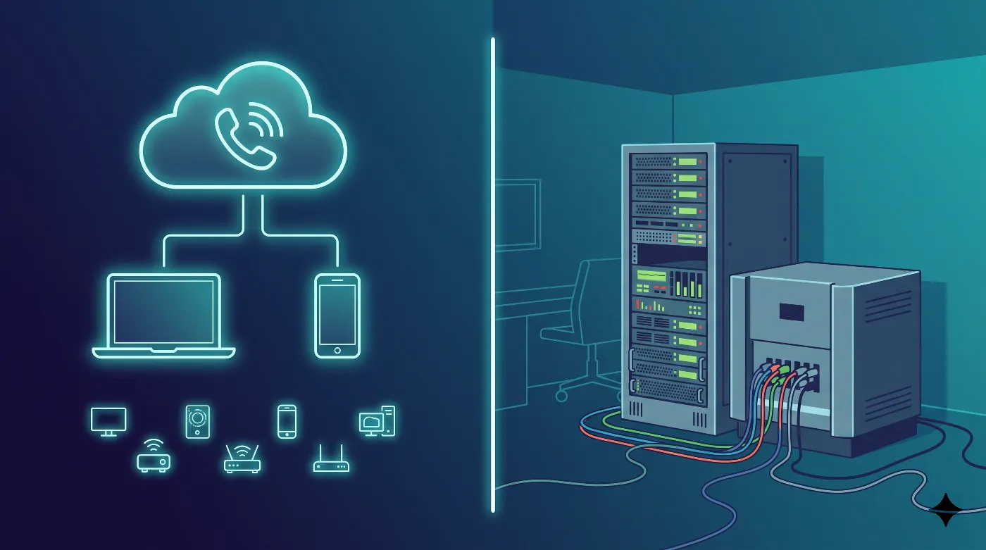 Comparación de sistema telefónico en la nube vs PBX local para las comunicaciones de negocio