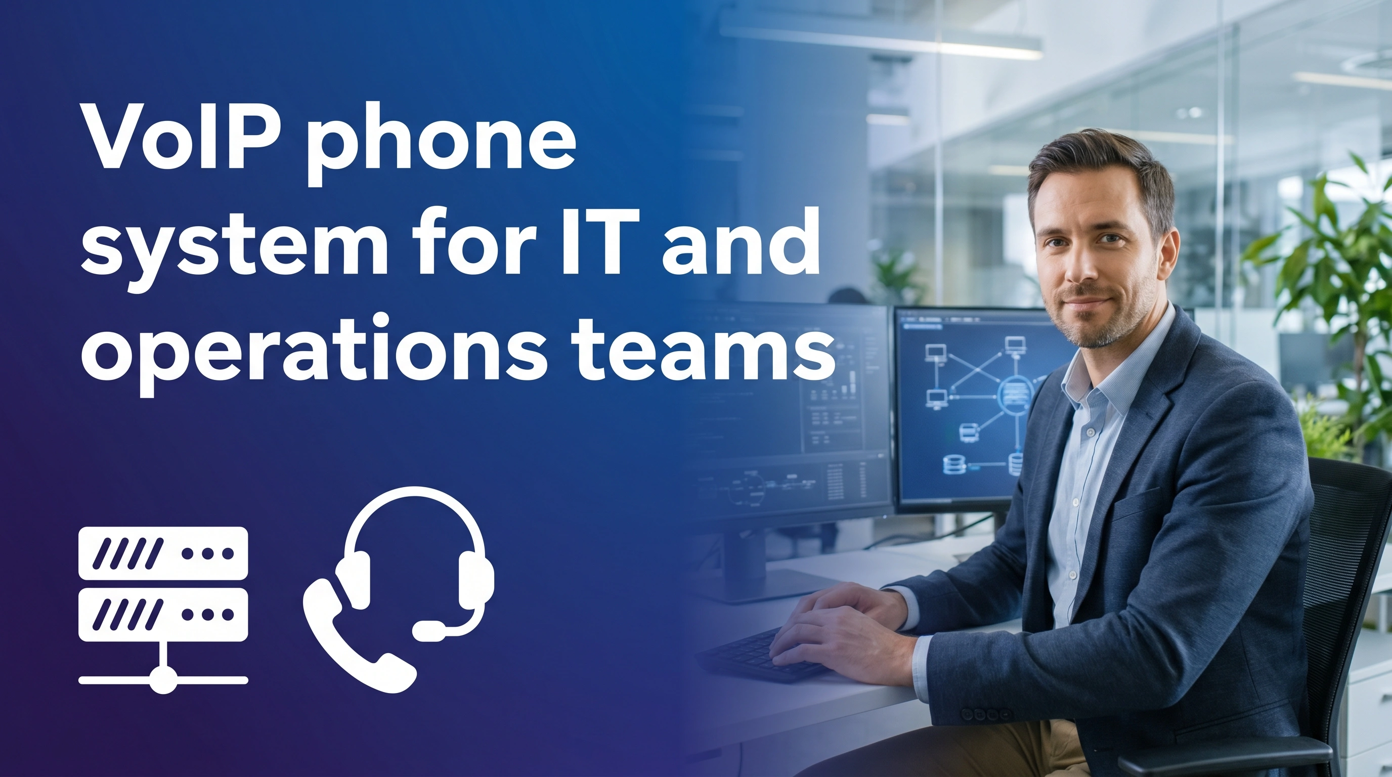 IT operations admin configuring a cloud VoIP phone system dashboard