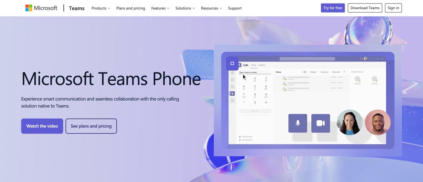 Microsoft Teams Phone product page, captured October 2026