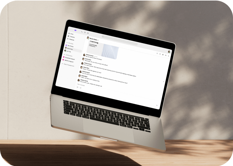 A computer showing Dialpads messaging channel Ai Voice landing page