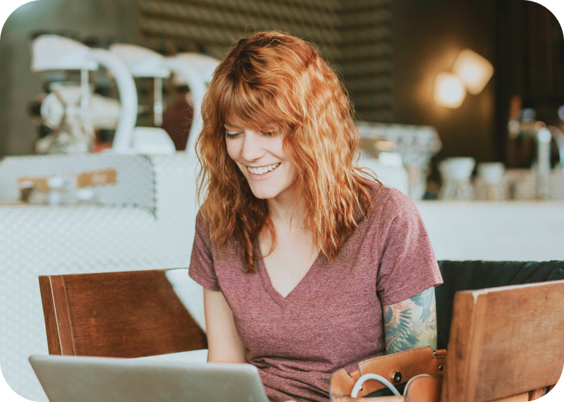 A person using a laptop
