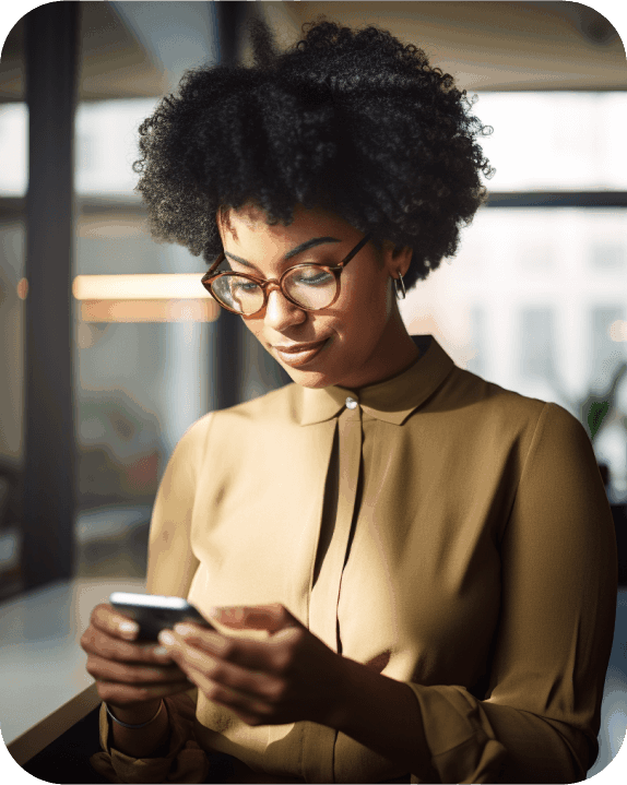 A person using a mobile phone