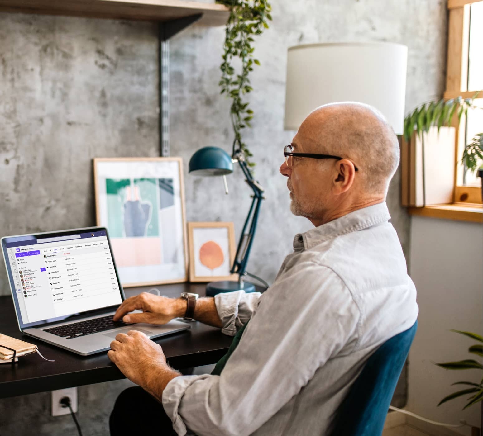 A person working on his laptop