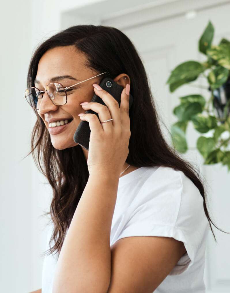 A woman using her mobile phone