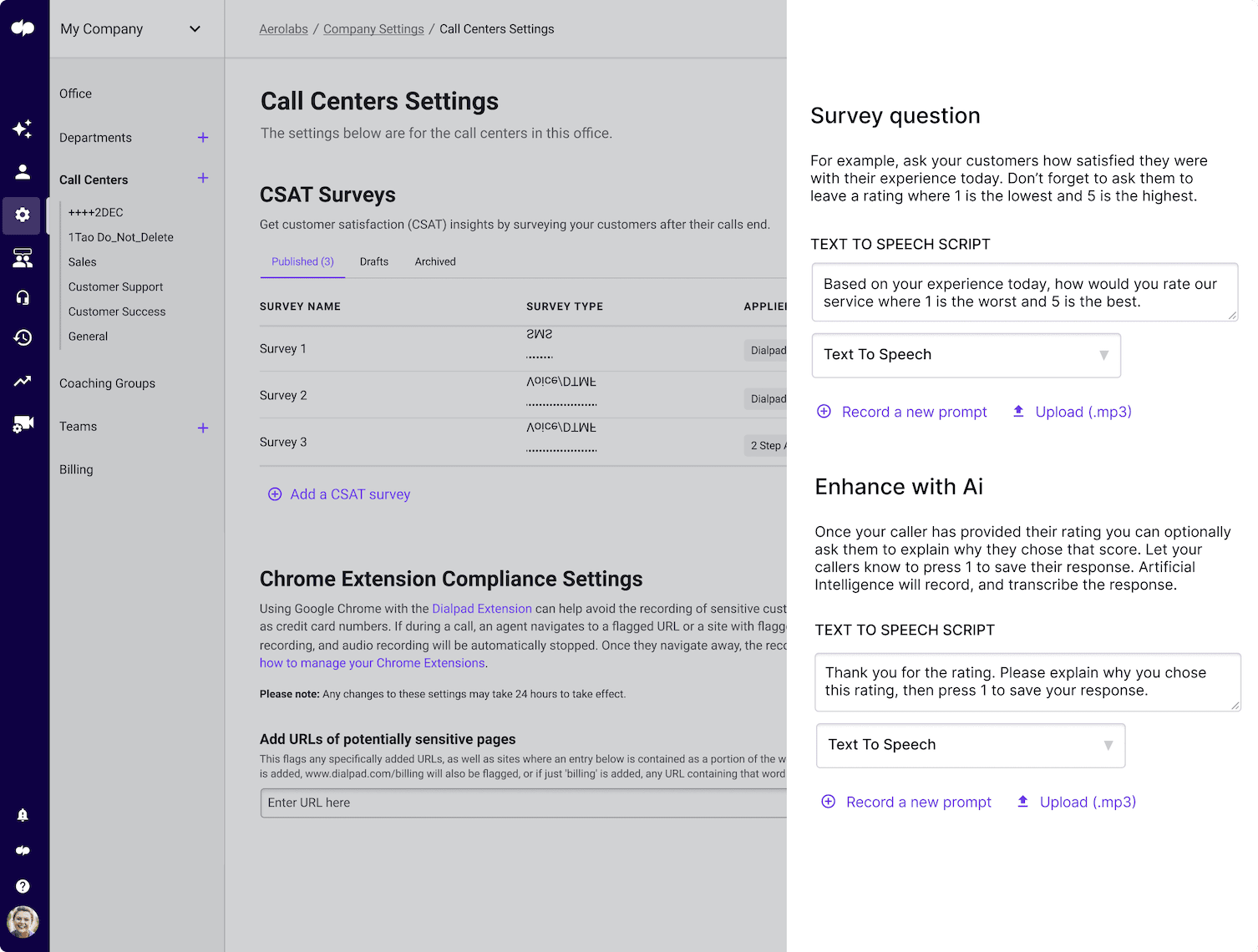 Adding a question to a CSAT survey v2