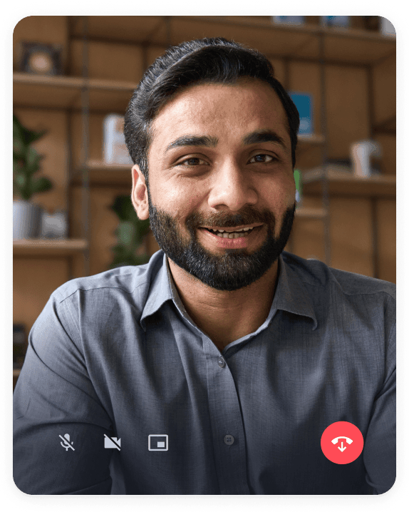 Screenshot of an ongoing video conference