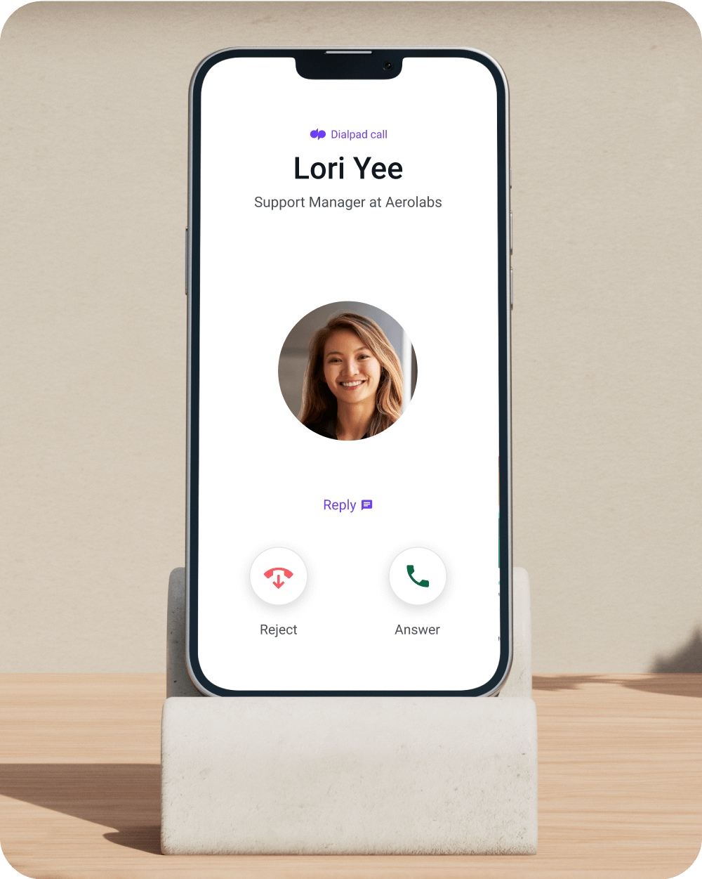 Ai Sales Dialpad call UI