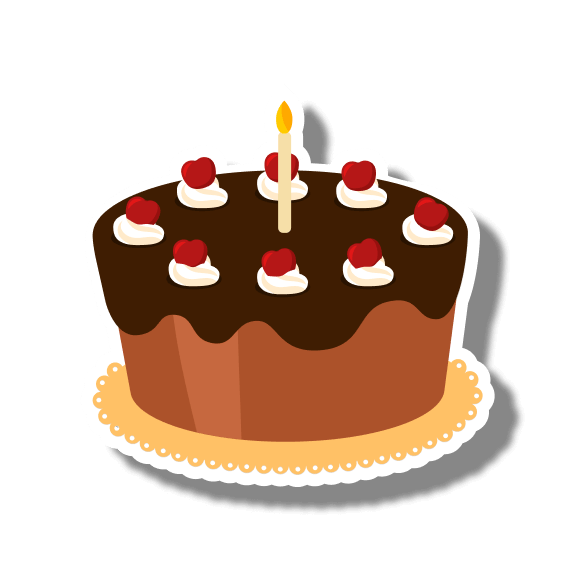 Cake with a candle