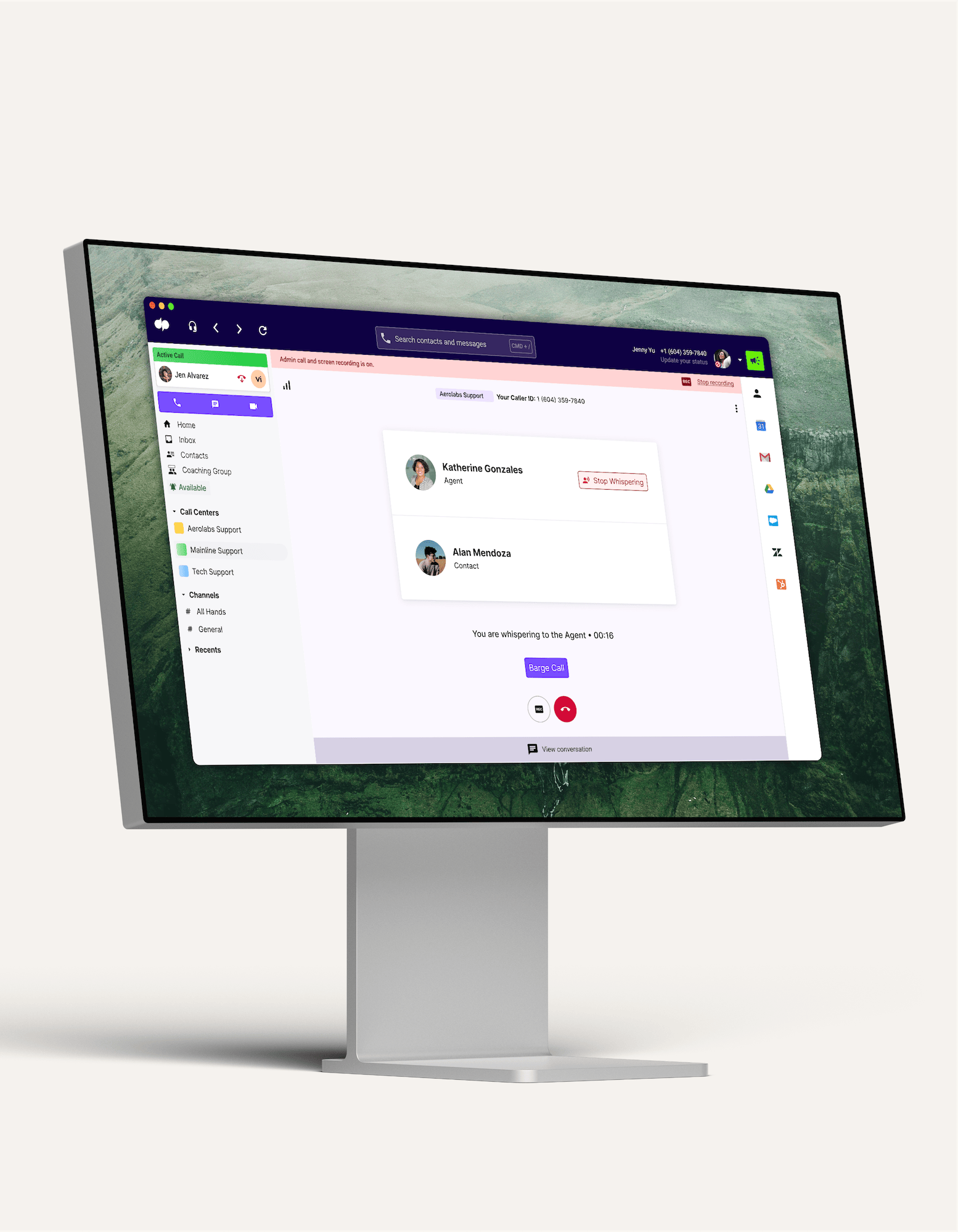 Call management UI Hero