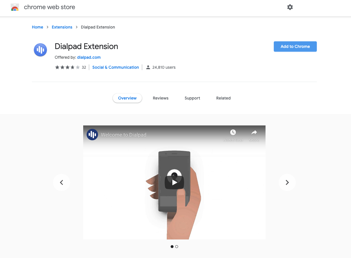 Dialpad Chrome Extension