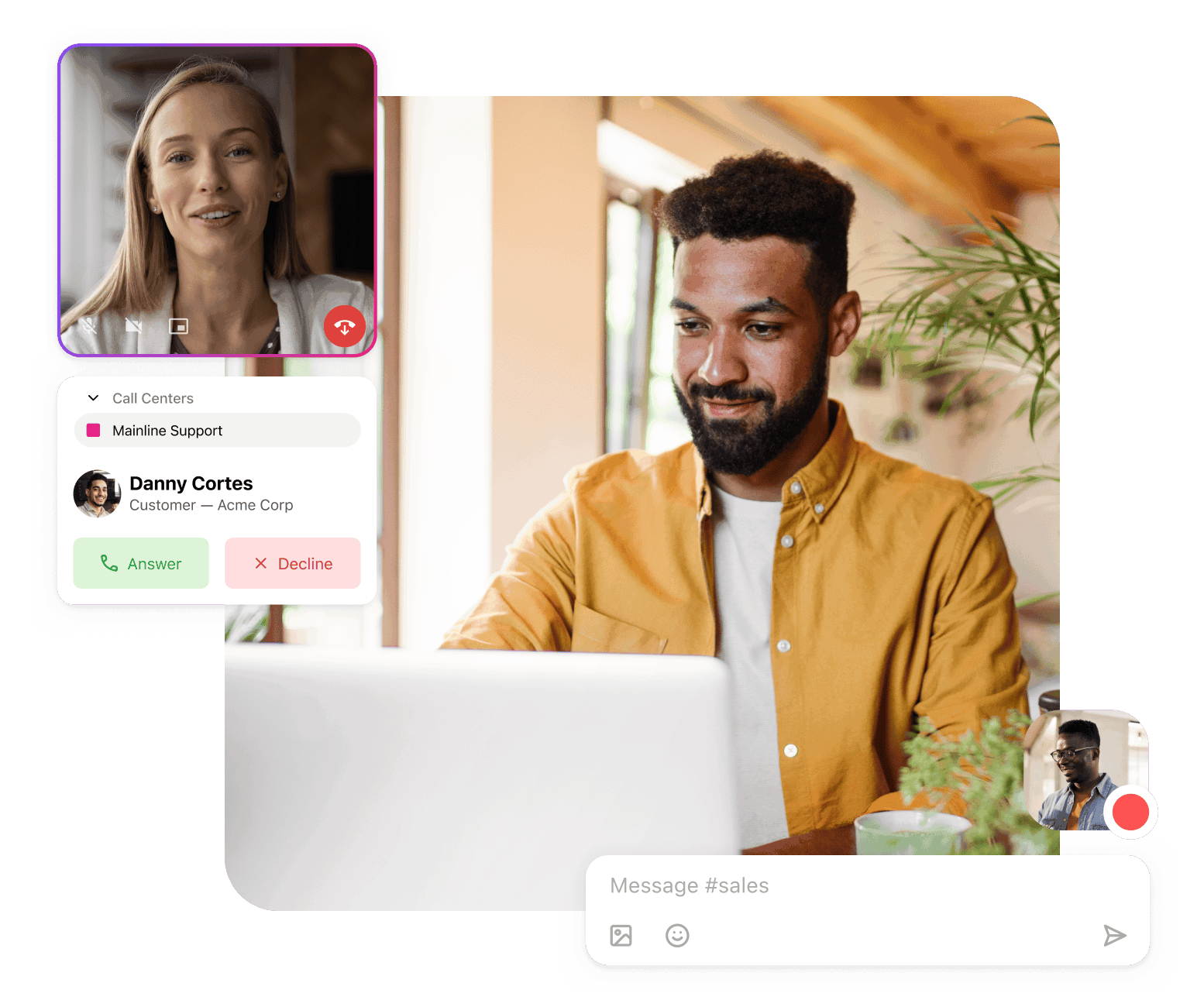Dialpad Customer Intelligence Customer voice and chat support