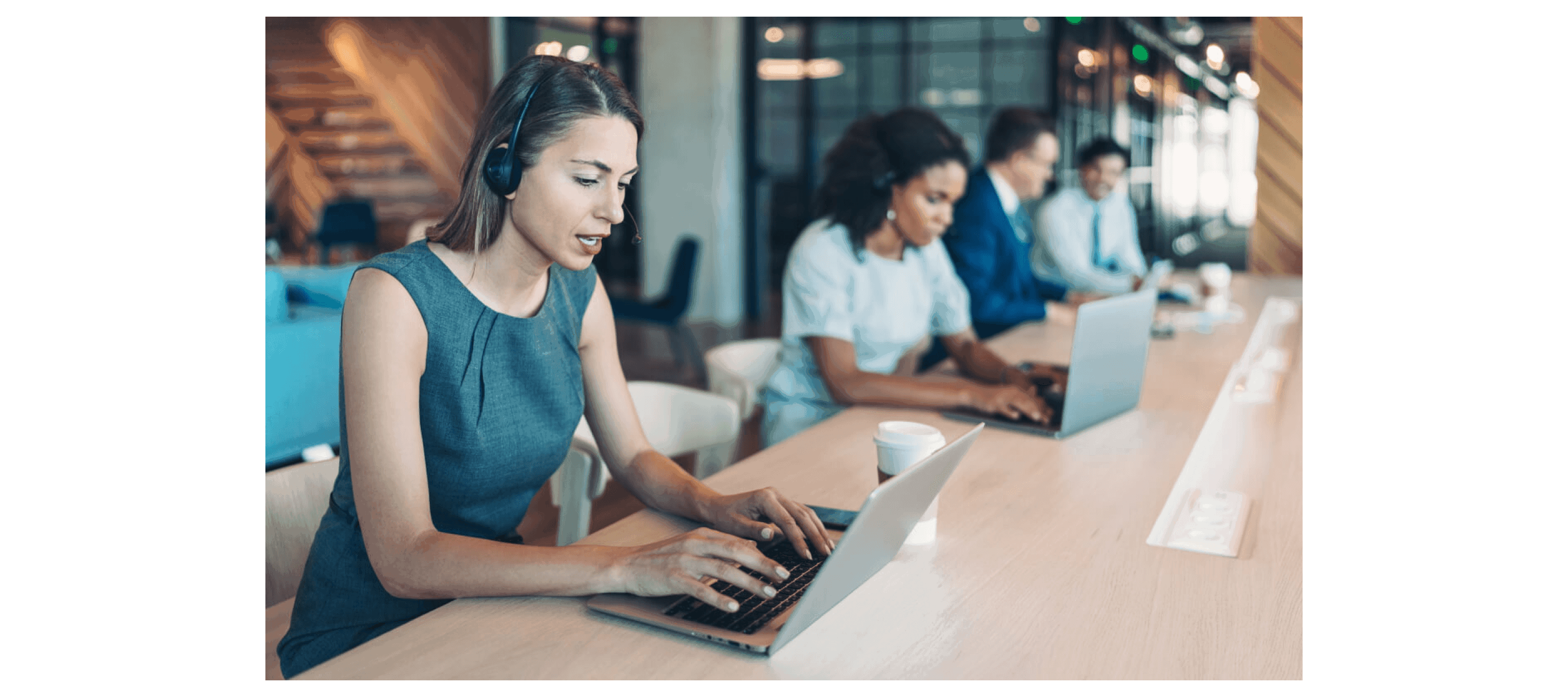 Employees at work